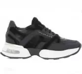 mode chaussures discount chaussures philipp plein homme leather plein runner black line